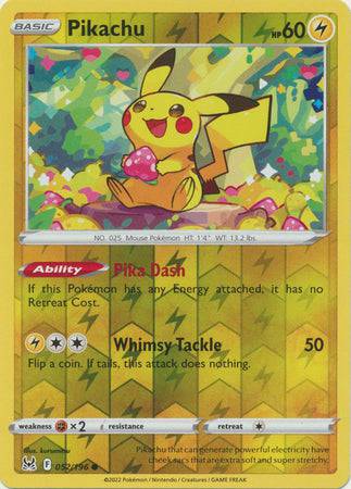 Pikachu : LOST ORIGIN (Reverse holo) - 052/196
