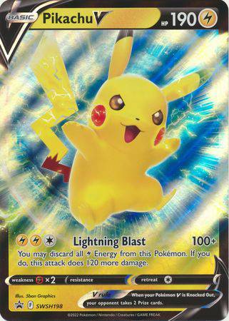 Pikachu V Oversized Promo : JUMBO PROMO - SWSH198