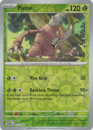 Pinsir : 151 (Reverse holo) - 127/165