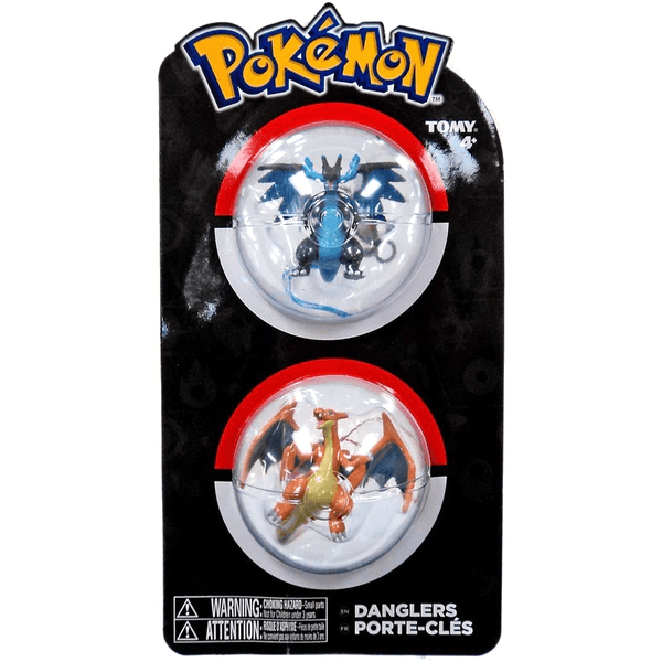 Pokemon 2 Danglers 3 Inch Figure Set Mega Charizard X & Y - Lockett Labs UK
