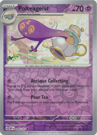 Polteageist : OBSIDIAN FLAMES (Reverse holo) - 098/197