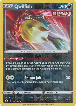 Qwilfish : CHILLING REIGN (Reverse holo) - 101/198