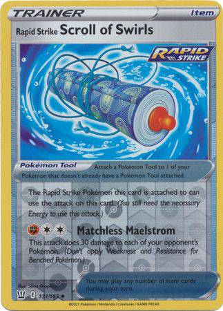 Rapid Strike Scroll of Swirls : BATTLE STYLES (Reverse holo) - 131/163