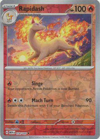 Rapidash : 151 (Reverse holo) - 078/165