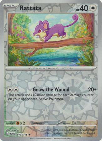 Rattata : 151 (Reverse holo) - 019/165