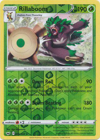 Rillaboom : SWORD & SHIELD BASE (Reverse holo) - 015/202