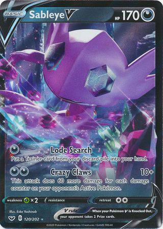 Sableye V : SWORD & SHIELD BASE - 120/202