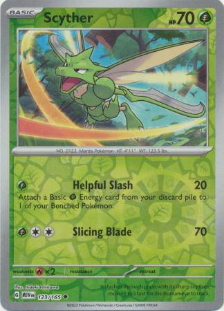 Scyther : 151 (Reverse holo) - 123/165