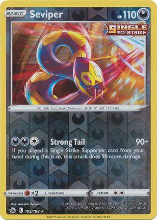 Seviper : CHILLING REIGN (Reverse holo) - 102/198