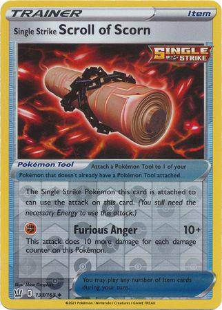 Single Strike Scroll of Scorn : BATTLE STYLES (Reverse holo) - 133/163 - Lockett Labs UK