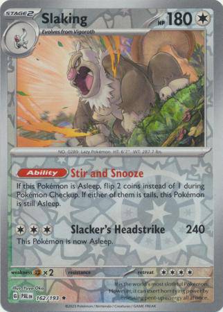 Slaking : PALDEA EVOLVED (Reverse holo) - 162/193