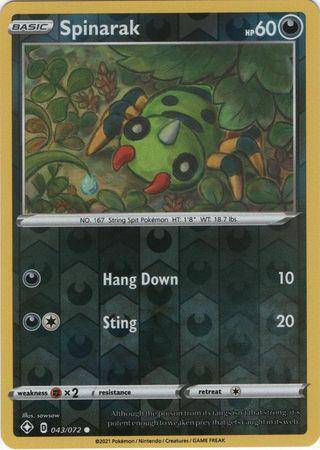 Spinarak : SHINING FATES (Reverse holo) - 043/072