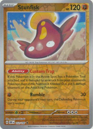 Stunfisk : OBSIDIAN FLAMES (Reverse holo) - 112/197