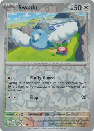 Swablu : OBSIDIAN FLAMES (Reverse holo) - 169/197