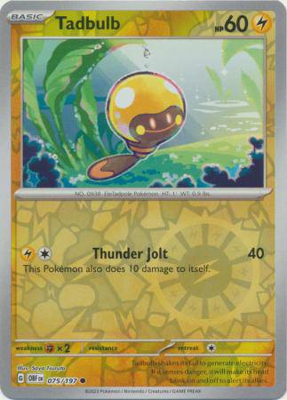 Tadbulb : OBSIDIAN FLAMES (Reverse holo) - 075/197