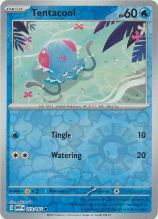 Tentacool : 151 (Reverse holo) - 072/165
