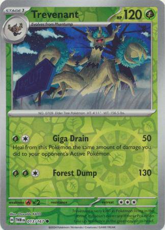 Trevenant : TWILIGHT MASQUERADE (Reverse holo) - 013/167