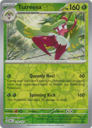 Tsareena : OBSIDIAN FLAMES (Reverse holo) - 018/197