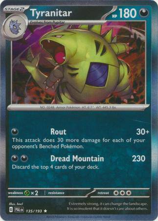 Tyranitar : PALDEA EVOLVED (Holo) - 135/193