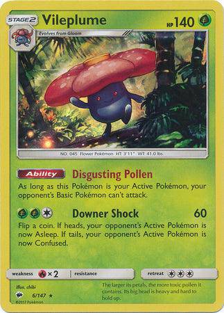 Vileplume : BURNING SHADOWS (Holo) - 6/147 - Lockett Labs UK