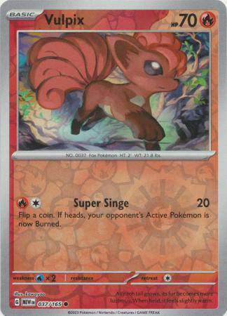 Vulpix : 151 (Reverse holo) - 037/165
