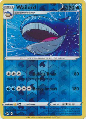 Wailord : CROWN ZENITH (Reverse holo) - 032/159