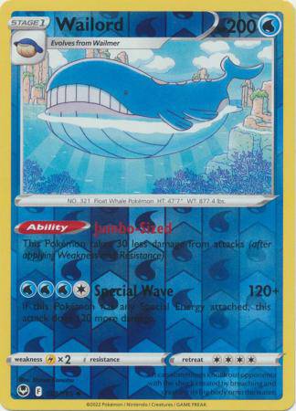Wailord : SILVER TEMPEST (Reverse holo) - 038/195