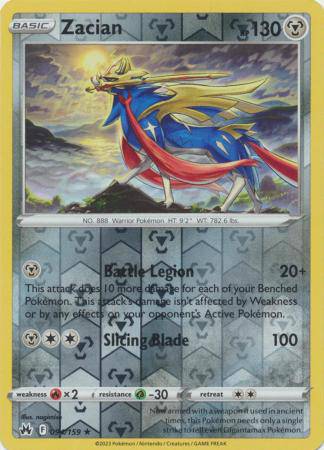 Zacian : CROWN ZENITH (Reverse holo) - 094/159