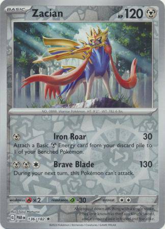 Zacian : PARADOX RIFT (Reverse holo) - 136/182