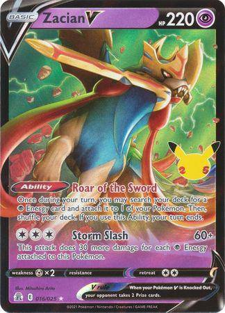 Zacian V : CELEBRATIONS - 016/025 - Lockett Labs UK