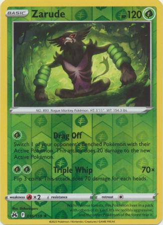 Zarude : CROWN ZENITH (Reverse holo) - 016/159
