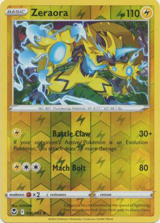Zeraora : SILVER TEMPEST (Reverse holo) - 056/195