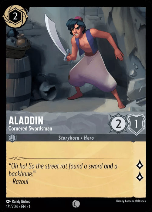 Aladdin (Foil) : Cornered Swordsman - 171/204