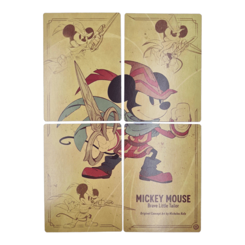 Mickey Mouse Brave Little Tailor 4 Card Set