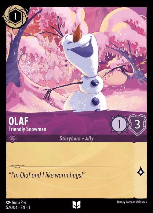 Olaf (Foil) : Friendly Snowman - 52/204