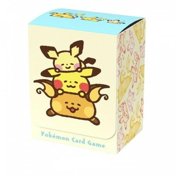 Pokemon : Yurruto Lying Down Pichu, Pikachu & Raichu Deck Box