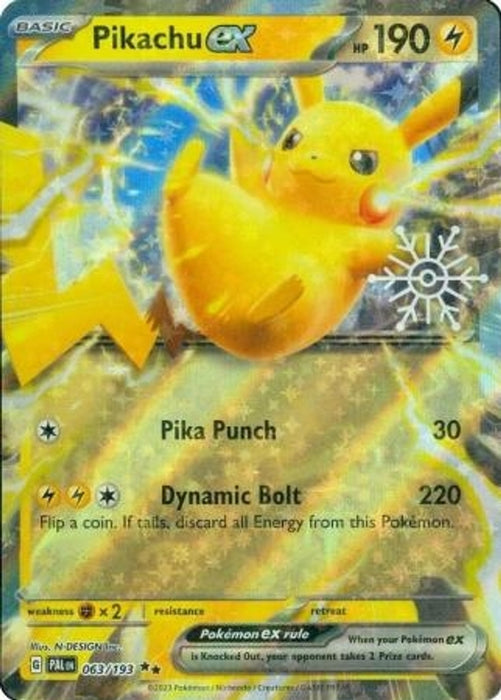 Pikachu ex : PROMO (Snowflake Stamp) - 063/193