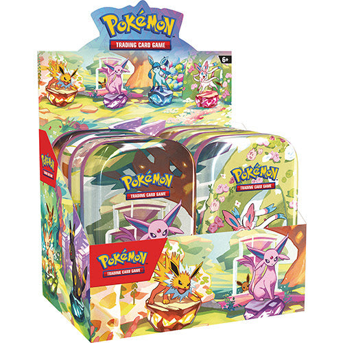 Pokemon : Prismatic Evolutions Mini Tin Sealed Display of 8