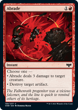 Abrade : INNISTRAD CRIMSON VOW - 139/277 - Lockett Labs UK