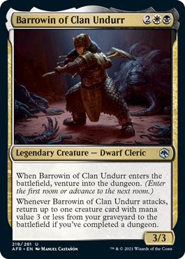 Barrowin of Clan Undurr : DUNGEONS & DRAGONS: ADVENTURES IN THE FORGOTTEN REALMS - 218/281 - Lockett Labs UK