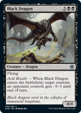 Black Dragon : DUNGEONS & DRAGONS: ADVENTURES IN THE FORGOTTEN REALMS - 090/281