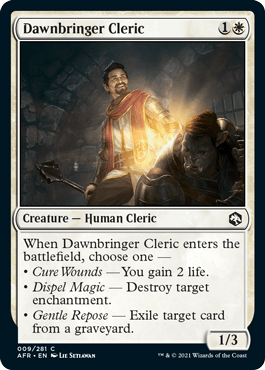 Dawnbringer Cleric : DUNGEONS & DRAGONS: ADVENTURES IN THE FORGOTTEN REALMS - 009/281