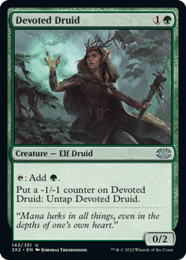 Devoted Druid (FOIL) : DOUBLE MASTERS 2022 - 143/331
