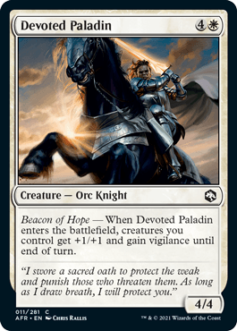 Devoted Paladin : DUNGEONS & DRAGONS: ADVENTURES IN THE FORGOTTEN REALMS - 011/281