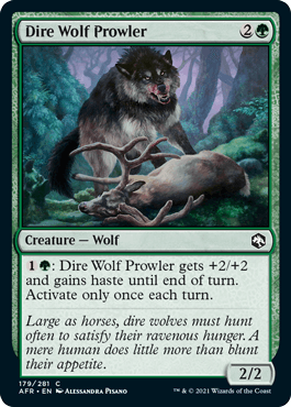 Dire Wolf Prowler : DUNGEONS & DRAGONS: ADVENTURES IN THE FORGOTTEN REALMS - 179/281