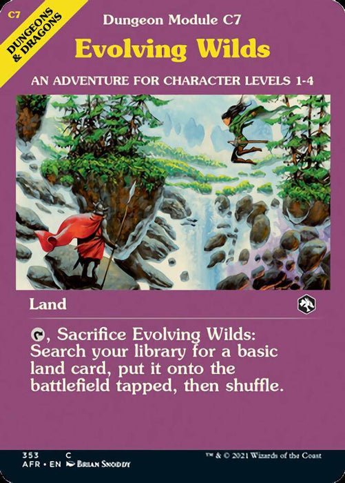 Evolving Wilds : DUNGEONS & DRAGONS: ADVENTURES IN THE FORGOTTEN REALMS (Dungeon Module) - 353 - Lockett Labs UK