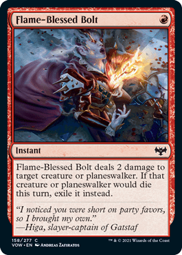Flame-Blessed Bolt : INNISTRAD CRIMSON VOW - 158/277