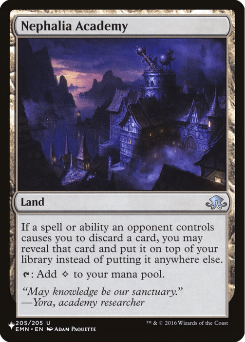 Nephalia Academy : THE LIST