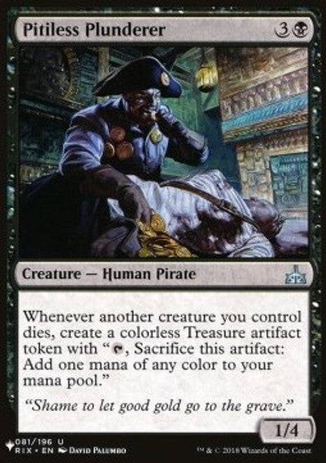 Pitiless Plunderer : THE LIST