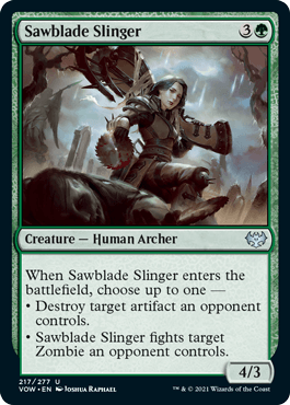 Sawblade Slinger (FOIL) : INNISTRAD CRIMSON VOW - 217/277 - Lockett Labs UK